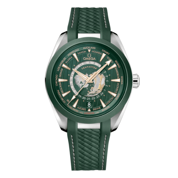 Omega  Seamaster Aqua Terra Worldtimer 43mm Green Dial