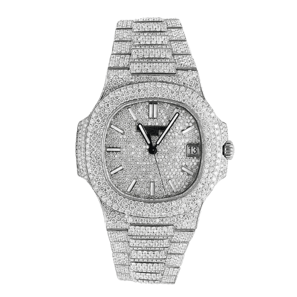 Patek Philippe Philippe Nautilus 5711 40mm Up Full 3000pcs Moissanite Pave Hongkong