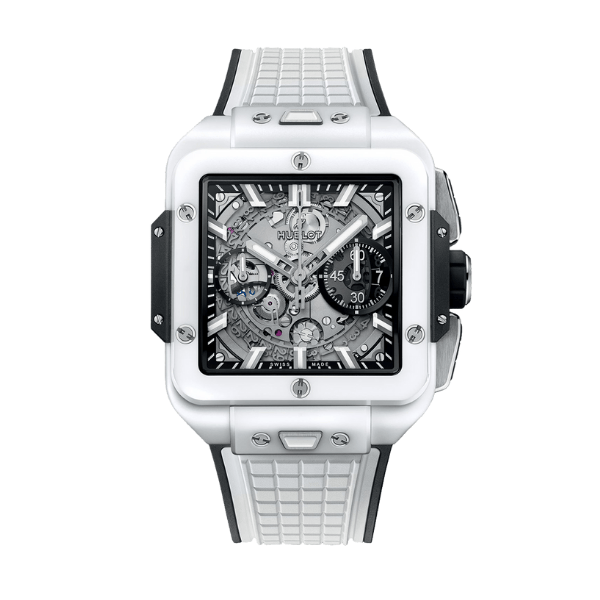 Hublot Square Bang Unico 821.HX.0170.RX 821HX0170RX 42mm White Dial Ceramic