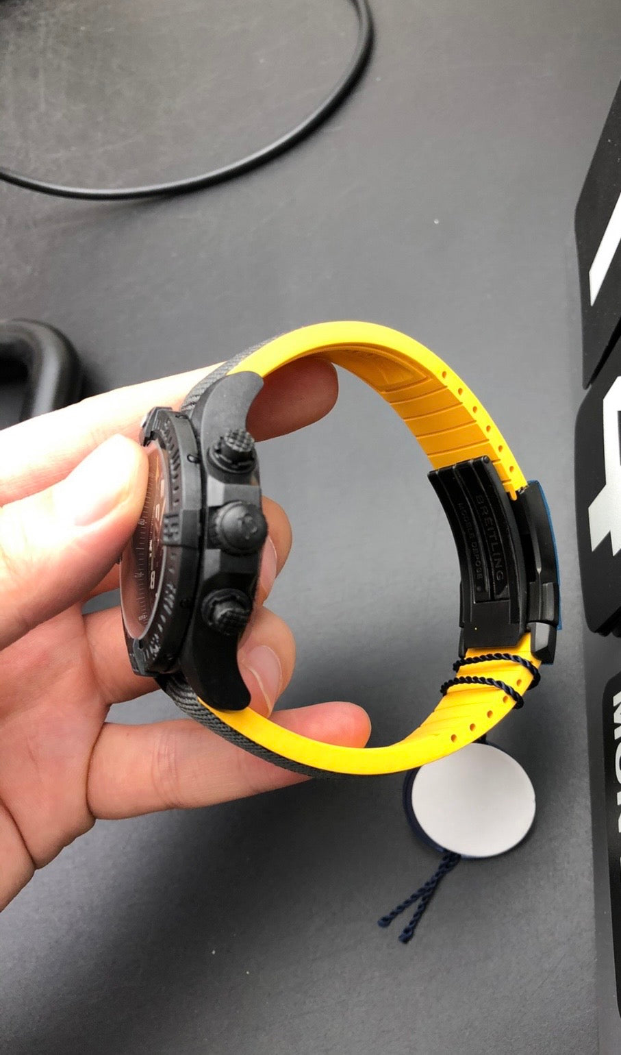 Breitling-“Night Mission “(Alternate Dial / Yellow Accent)