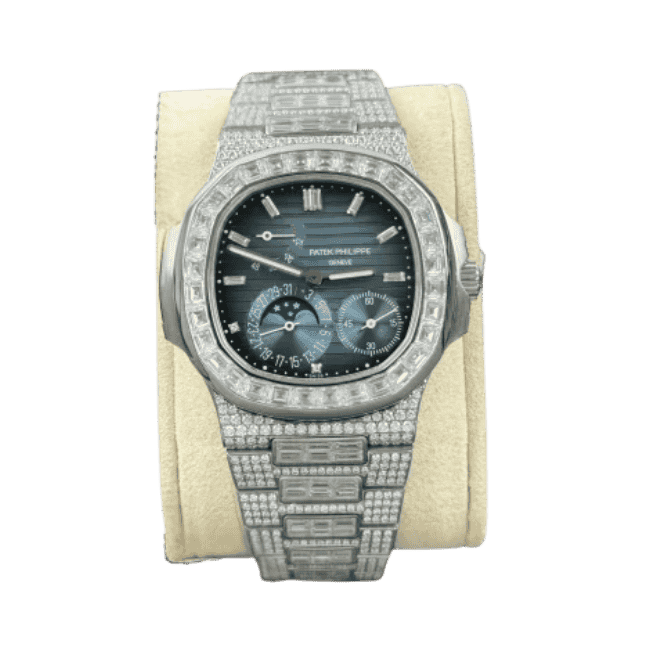 Patek Philippe Nautilus 5712/1A 40mm Custom Full Moissanite Baguette HongKong