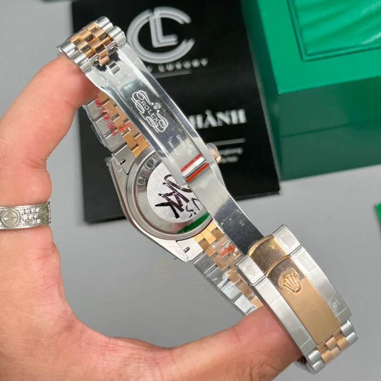 Rolex Datejust 36mm Demi Rose Gold Chocolate