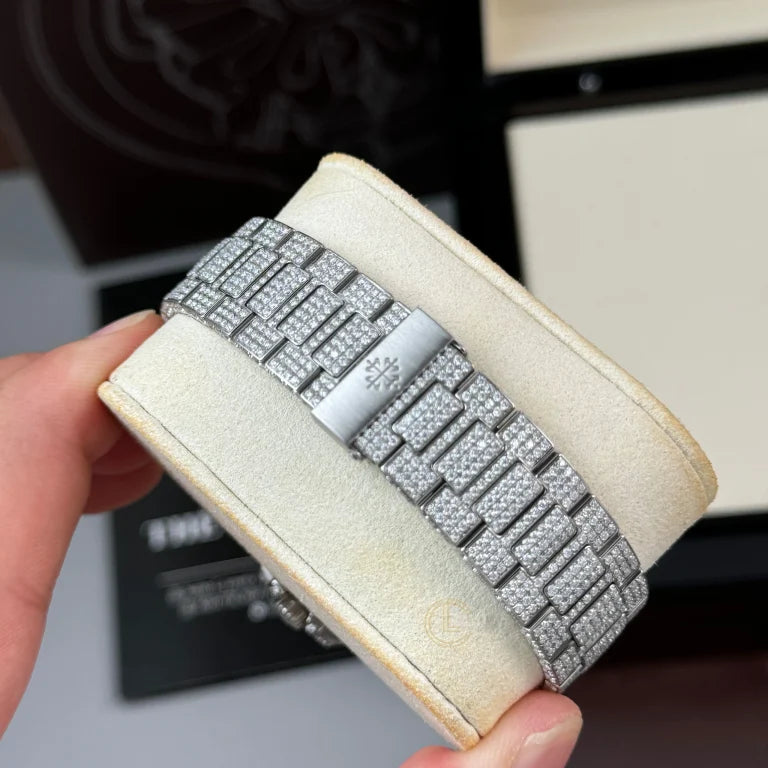 Patek Philippe Philippe Nautilus 5711 40mm Up Full 3000pcs Moissanite Pave Hongkong