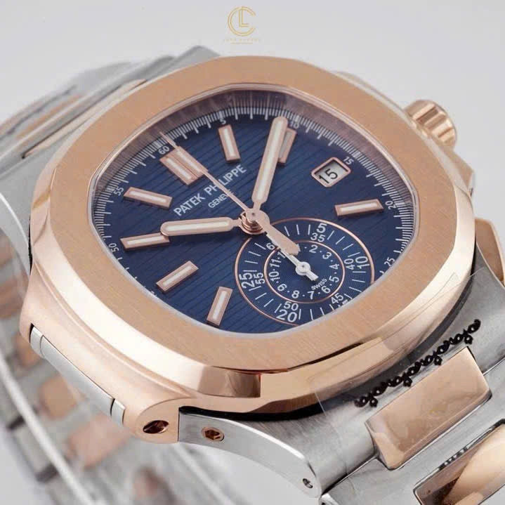 Patek Philippe Nautilus Chronograph 5980/1AR-001 40.5mm Blue Dial Rose Gold