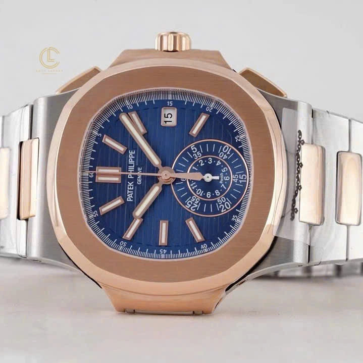 Patek Philippe Nautilus Chronograph 5980/1AR-001 40.5mm Blue Dial Rose Gold