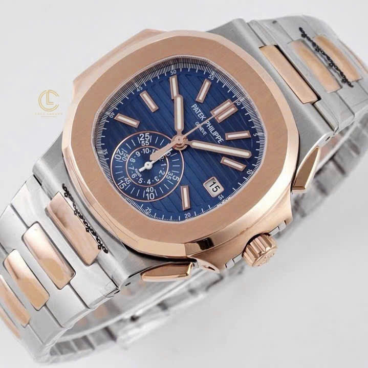 Patek Philippe Nautilus Chronograph 5980/1AR-001 40.5mm Blue Dial Rose Gold