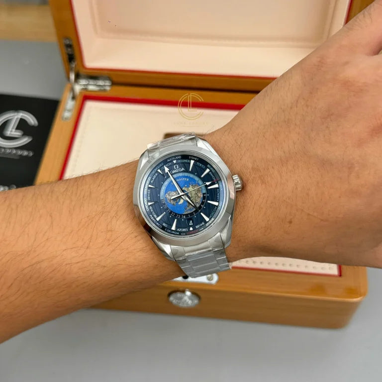 Omega Seamaster Aqua Terra Co‑Axial Master Chronometer Gmt Worldtimer