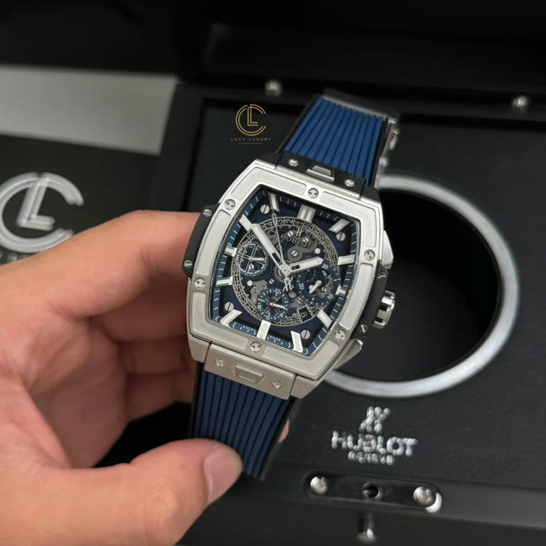 Hublot Spirit Of Big Bang 642.NX.7170.RX 642NX7170RX 44mm Blue Dial Titanium V2