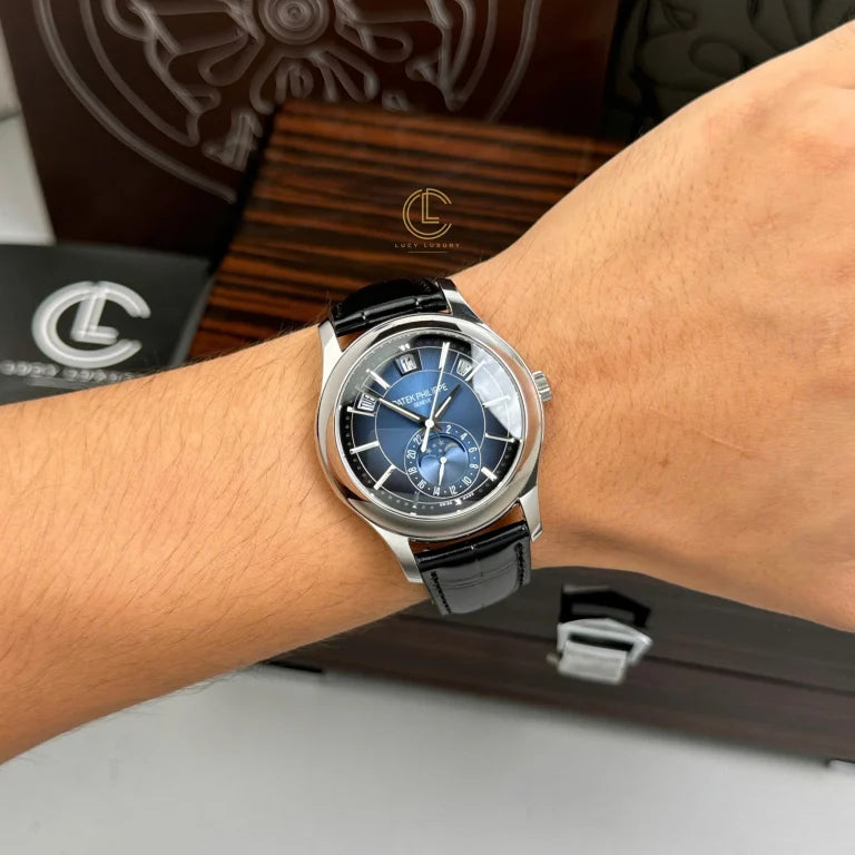 Patek Philippe Complications 5205G-013 40mm Blue Dial Steel