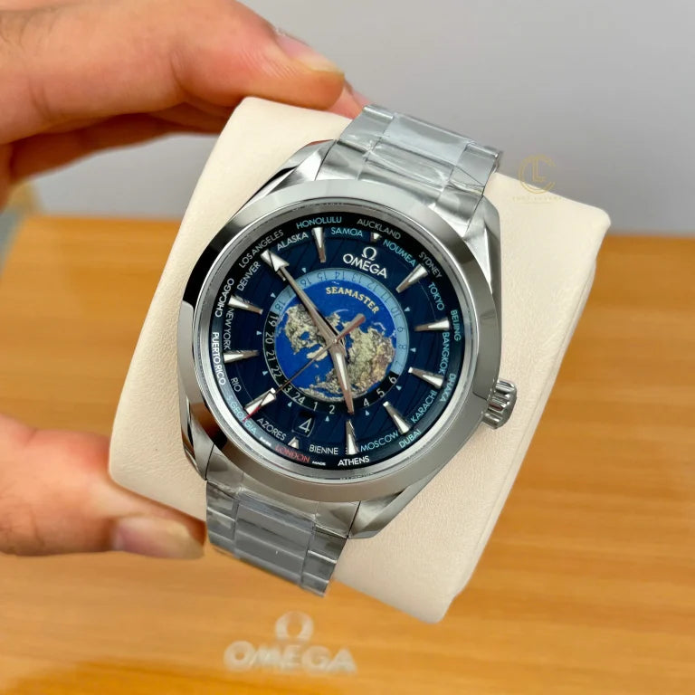 Omega Seamaster Aqua Terra Co‑Axial Master Chronometer Gmt Worldtimer