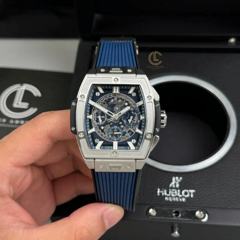 Hublot Spirit Of Big Bang 642.NX.7170.RX 642NX7170RX 44mm Blue Dial Titanium V2