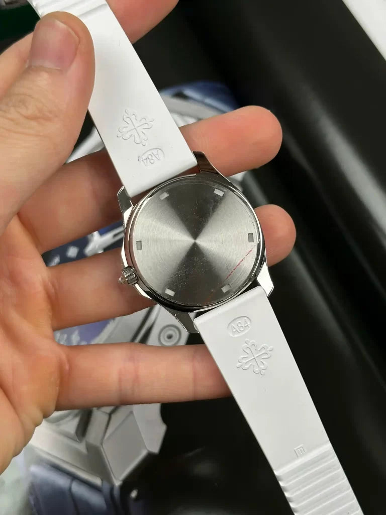 Patek Philippe Aquanaut 5067A-011 White full moissanite 35mm