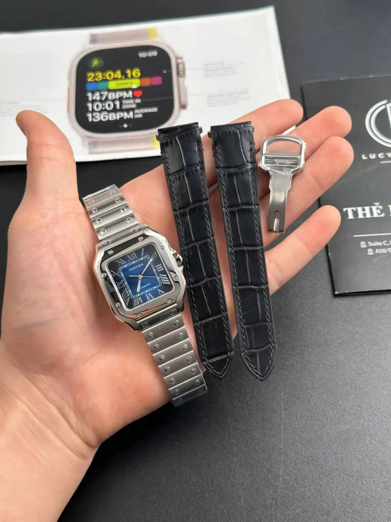 Cartier Santos De Cartier Medium Blue WSSA0063 35.5mm