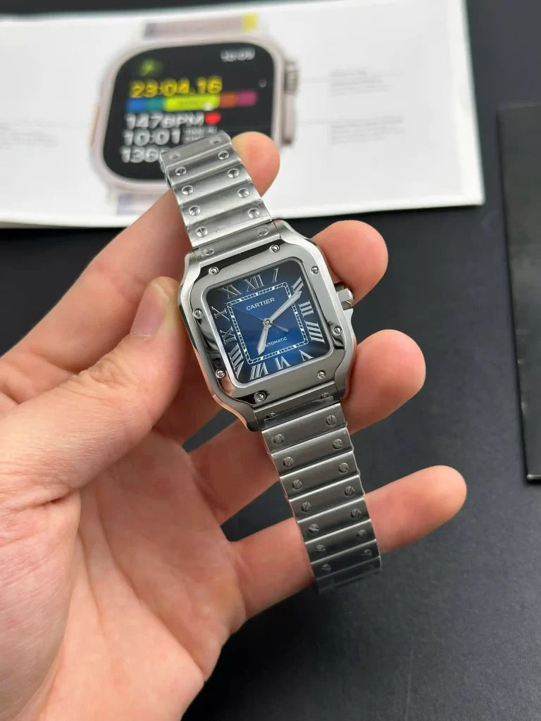 Cartier Santos De Cartier Medium Blue WSSA0063 35.5mm