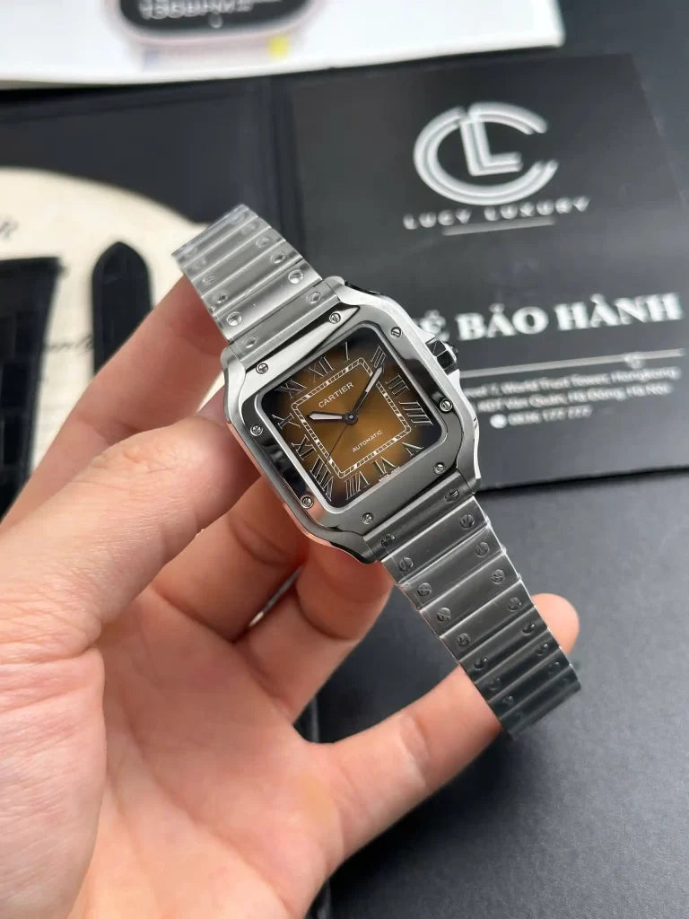 Cartier Santos De Cartier Chocolate Dial WSSA0065 35.5mm