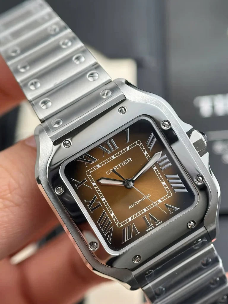 Cartier Santos De Cartier Chocolate Dial WSSA0065 35.5mm