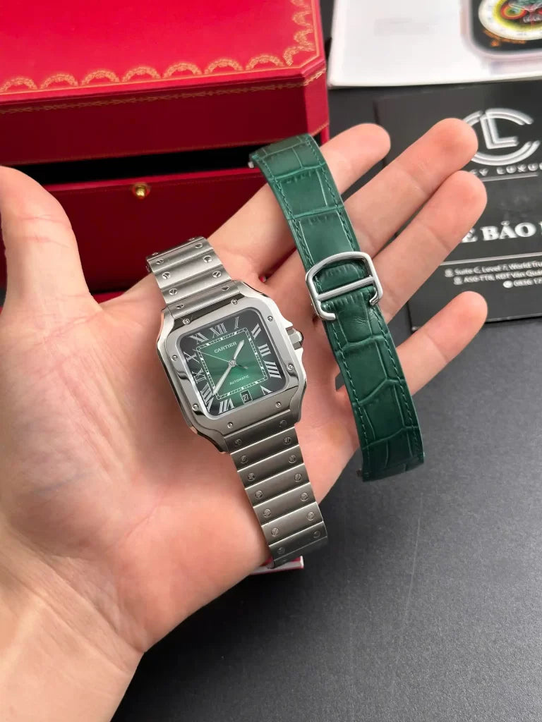 Cartier Santos De Cartier Green Dial Large WSSA0062 39.8mm